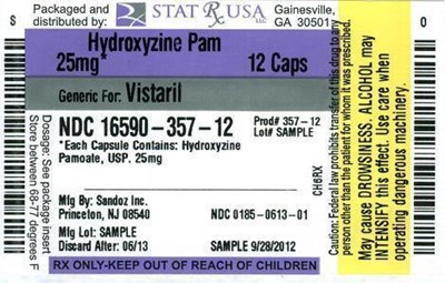 HYDROXY PAM 25 MG LABEL Image - HYDROXY PAM 25 MG LABEL